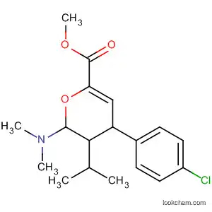 Molecular Structure of 105507-70-8 (2H-Pyran-6-carboxylic acid,
4-(4-chlorophenyl)-2-(dimethylamino)-3,4-dihydro-3-(1-methylethyl)-,
methyl ester)