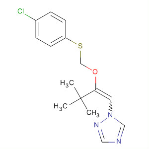 Molecular Structure of 105543-98-4 (1H-1,2,4-Triazole,
1-[2-[[(4-chlorophenyl)thio]methoxy]-3,3-dimethyl-1-butenyl]-)