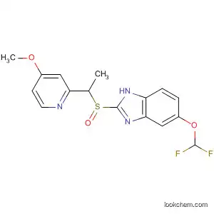 Molecular Structure of 105552-32-7 (1H-Benzimidazole,
5-(difluoromethoxy)-2-[[1-(4-methoxy-2-pyridinyl)ethyl]sulfinyl]-)