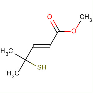 Molecular Structure of 105566-53-8 (2-Pentenoic acid, 4-mercapto-4-methyl-, methyl ester, (E)-)