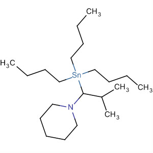 Molecular Structure of 105652-42-4 (Piperidine, 1-[2-methyl-1-(tributylstannyl)propyl]-)