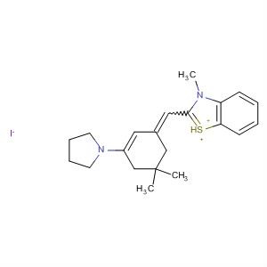 Molecular Structure of 105652-87-7 (Benzothiazolium,
2-[[5,5-dimethyl-3-(1-pyrrolidinyl)-2-cyclohexen-1-ylidene]methyl]-3-meth
yl-, iodide)