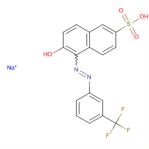 Molecular Structure of 105659-34-5 (2-Naphthalenesulfonic acid,
6-hydroxy-5-[[3-(trifluoromethyl)phenyl]azo]-, monosodium salt)