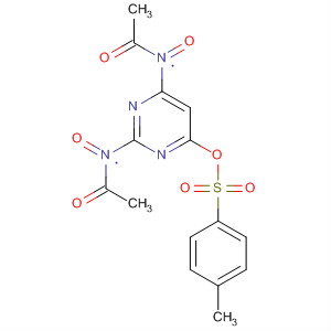 Molecular Structure of 105698-70-2 (Acetamide,
N,N'-[6-[[(4-methylphenyl)sulfonyl]oxy]-2,4-pyrimidinediyl]bis-, N-oxide)