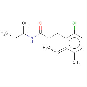Molecular Structure of 105755-97-3 (Benzenepropanamide,
4-chloro-b-ethylidene-a-methyl-N-(1-methylpropyl)-)
