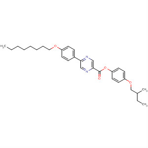 Molecular Structure of 105868-73-3 (Pyrazinecarboxylic acid, 5-[4-(octyloxy)phenyl]-,
4-(2-methylbutoxy)phenyl ester)