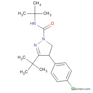 Molecular Structure of 105956-28-3 (1H-Pyrazole-1-carboxamide,
4-(4-chlorophenyl)-N,3-bis(1,1-dimethylethyl)-4,5-dihydro-)