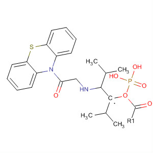 Molecular Structure of 106001-05-2 (Phosphonic acid,
[2-[[2-oxo-2-(10H-phenothiazin-10-yl)ethyl]amino]ethyl]-,
bis(1-methylethyl) ester)
