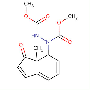 Molecular Structure of 106124-70-3 (1,2-Hydrazinedicarboxylic acid,
1-(7,7a-dihydro-7a-methyl-1-oxo-1H-inden-7-yl)-, dimethyl ester, trans-)