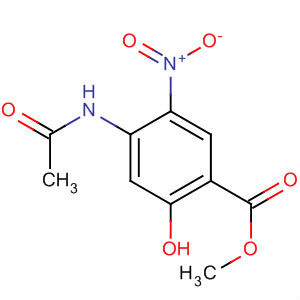 Molecular Structure of 106125-45-5 (Benzoic acid, 4-(acetylamino)-2-hydroxy-5-nitro-, methyl ester)