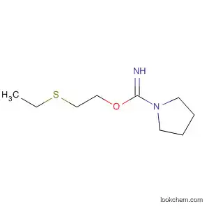Molecular Structure of 106221-75-4 (1-Pyrrolidinecarboximidic acid, 2-(ethylthio)ethyl ester)