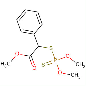 Molecular Structure of 13376-82-4 (Benzeneacetic acid, a-[(dimethoxyphosphinothioyl)thio]-, methyl ester)