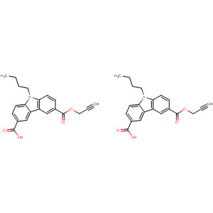 Molecular Structure of 14278-02-5 (9H-Carbazole-3,6-dicarboxylic acid, 9-butyl-, di-2-propynyl ester)