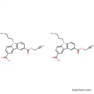 Molecular Structure of 14278-02-5 (9H-Carbazole-3,6-dicarboxylic acid, 9-butyl-, di-2-propynyl ester)