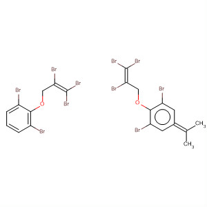 Molecular Structure of 14643-65-3 (Benzene,
1,1'-(1-methylethylidene)bis[3,5-dibromo-4-[(2,3,3-tribromo-2-propenyl)
oxy]-)