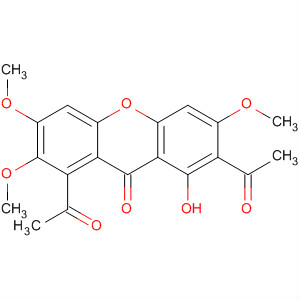 Molecular Structure of 15404-78-1 (9H-Xanthene-1,7-diacetaldehyde, 8-hydroxy-2,3,6-trimethoxy-9-oxo-)