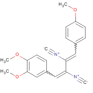 Molecular Structure of 19764-51-3 (Benzene,
4-[2,3-diisocyano-4-(4-methoxyphenyl)-1,3-butadienyl]-1,2-dimethoxy-)