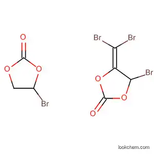 Molecular Structure of 38987-61-0 (1,3-Dioxolan-2-one, 4,4'-(dibromomethylene)bis[5-bromo-)