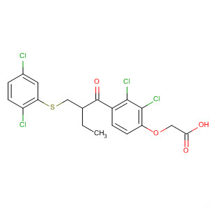 Molecular Structure of 49801-30-1 (Acetic acid,
[2,3-dichloro-4-[2-[[(2,5-dichlorophenyl)thio]methyl]-1-oxobutyl]phenoxy]-)