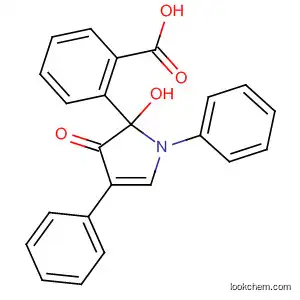 Molecular Structure of 53519-77-0 (Benzoic acid,
2-(2,3-dihydro-2-hydroxy-3-oxo-1,4-diphenyl-1H-pyrrol-2-yl))