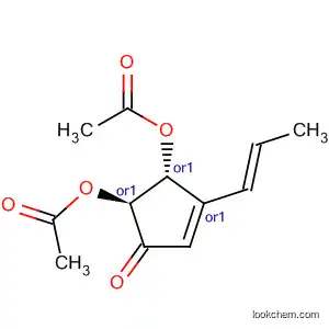 Molecular Structure of 57800-53-0 (2-Cyclopenten-1-one, 4,5-bis(acetyloxy)-3-(1-propenyl)-, trans-)