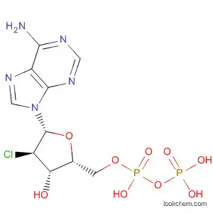 Molecular Structure of 58858-99-4 (Adenosine 5'-(trihydrogen diphosphate), 2'-chloro-2'-deoxy-)