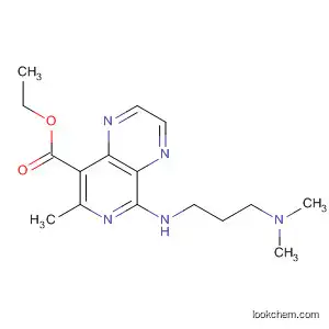 Molecular Structure of 59184-76-8 (Pyrido[3,4-b]pyrazine-8-carboxylic acid,
5-[[3-(dimethylamino)propyl]amino]-7-methyl-, ethyl ester)