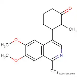 Molecular Structure of 59571-84-5 (Cyclohexanone, 3-(6,7-dimethoxy-1-methyl-4-isoquinolinyl)-2-methyl-)