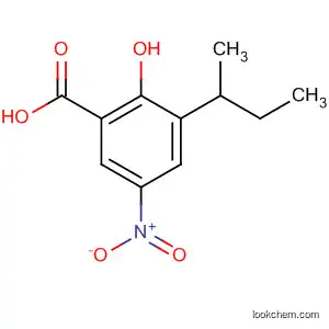 Molecular Structure of 59672-92-3 (Benzoic acid, 2-hydroxy-3-(1-methylpropyl)-5-nitro-)