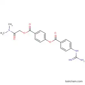 Molecular Structure of 59721-24-3 (Benzoic acid, 4-[(aminoiminomethyl)amino]-,
4-[[2-(dimethylamino)-2-oxoethoxy]carbonyl]phenyl ester)
