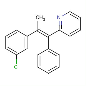 Molecular Structure of 59922-63-3 (Pyridine, 2-[2-(3-chlorophenyl)-1-phenyl-1-propenyl]-, (E)-)
