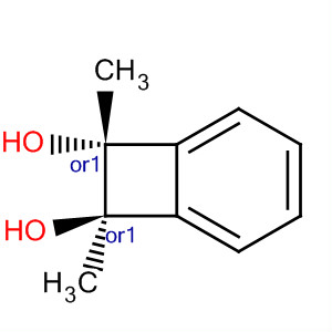 Molecular Structure of 59940-38-4 (Bicyclo[4.2.0]octa-1,3,5-triene-7,8-diol, 7,8-dimethyl-, trans-)