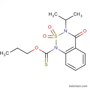 Molecular Structure of 59966-82-4 (1H-2,1,3-Benzothiadiazine-1-carbothioic acid,
3,4-dihydro-3-(1-methylethyl)-4-oxo-, S-propyl ester, 2,2-dioxide)