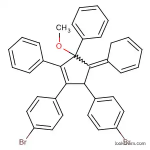 Molecular Structure of 62937-50-2 (Benzene,
1,1'-(4-methoxy-3,4,5-triphenyl-2,5-cyclopentadiene-1,2-diyl)bis[4-brom
o-)