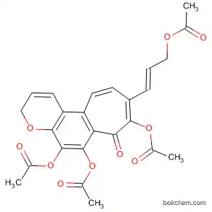 Molecular Structure of 63521-60-8 (Cyclohepta[f][1]benzopyran-7(3H)-one,
5,6,8-tris(acetyloxy)-9-[3-(acetyloxy)-1-propenyl]-, (E)-)