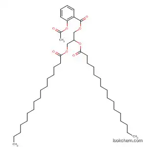 Molecular Structure of 64704-02-5 (Benzoic acid, 2-(acetyloxy)-, 2,3-bis[(1-oxohexadecyl)oxy]propyl ester)