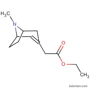 Molecular Structure of 65180-06-5 (8-Azabicyclo[3.2.1]oct-2-ene-3-acetic acid, 8-methyl-, ethyl ester)