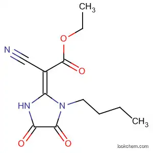 Molecular Structure of 65533-89-3 (Acetic acid, (1-butyl-4,5-dioxo-2-imidazolidinylidene)cyano-, ethyl ester,
(Z)-)