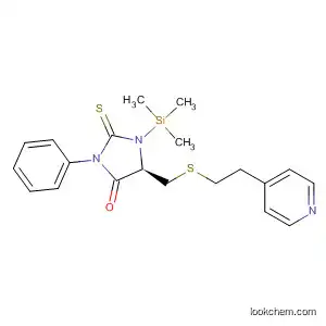 4-Imidazolidinone,
3-phenyl-5-[[[2-(4-pyridinyl)ethyl]thio]methyl]-2-thioxo-1-(trimethylsilyl)-,
(R)-