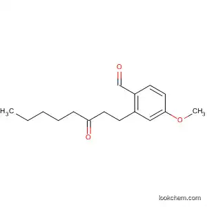 Molecular Structure of 66339-11-5 (Benzaldehyde, 4-methoxy-2-(3-oxooctyl)-)