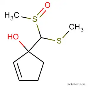 Molecular Structure of 67252-00-0 (2-Cyclopenten-1-ol, 1-[(methylsulfinyl)(methylthio)methyl]-)