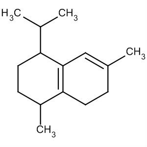 Molecular Structure of 16729-00-3 (Naphthalene, 1,2,3,4,5,6-hexahydro-4,7-dimethyl-1-(1-methylethyl)-)