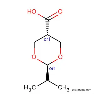 Molecular Structure of 42031-28-7 (1,3-Dioxane-5-carboxylic acid, 2-(1-methylethyl)-, trans-)