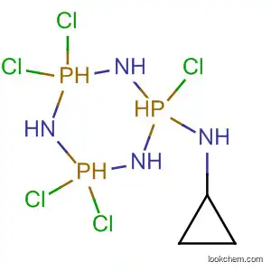 Molecular Structure of 4279-26-9 (1,3,5,2,4,6-Triazatriphosphorine,
2,2,4,4,6-pentachloro-6-(cyclopropylamino)-2,2,4,4,6,6-hexahydro-)