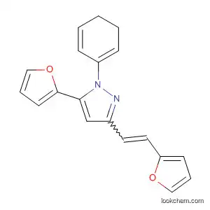 Molecular Structure of 4340-49-2 (1H-Pyrazole, 5-(2-furanyl)-3-[2-(2-furanyl)ethenyl]-4,5-dihydro-1-phenyl-)