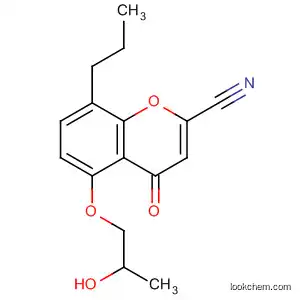 Molecular Structure of 58975-01-2 (4H-1-Benzopyran-2-carbonitrile, 5-(2-hydroxypropoxy)-4-oxo-8-propyl-)