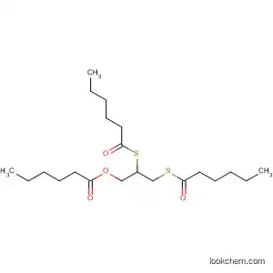 Molecular Structure of 59051-18-2 (Hexanoic acid, 2,3-bis[(1-oxohexyl)thio]propyl ester)