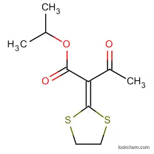 Molecular Structure of 59240-77-6 (Butanoic acid, 2-(1,3-dithiolan-2-ylidene)-3-oxo-, 1-methylethyl ester)