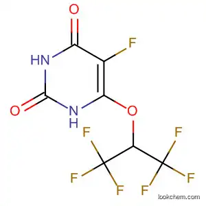 Molecular Structure of 59894-48-3 (2,4(1H,3H)-Pyrimidinedione,
5-fluorodihydro-6-[2,2,2-trifluoro-1-(trifluoromethyl)ethoxy]-)