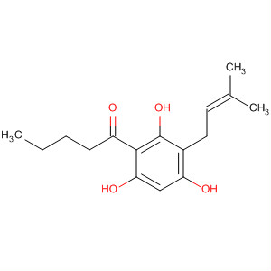 Molecular Structure of 69916-09-2 (1-Pentanone, 1-[2,4,6-trihydroxy-3-(3-methyl-2-butenyl)phenyl]-)